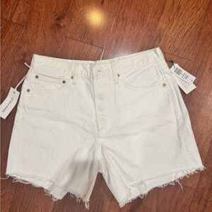 Aritzia White Jean Shorts